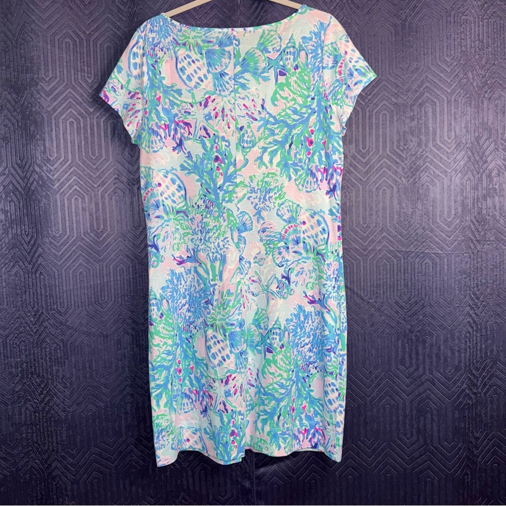 Lilly Pulitzer Short Sleeve Marlowe Dress Amethyst Tin Craysea - Picture 2 of 3